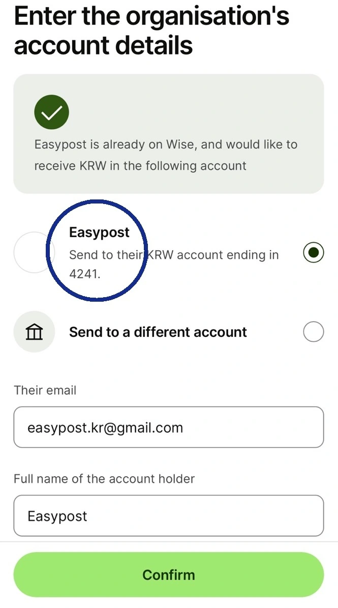 wise payment